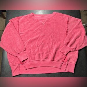 American Eagle Size XS This Feels Seriously Huggable Pink Sweatshirt